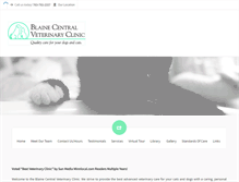 Tablet Screenshot of blainecentralveterinaryclinic.com